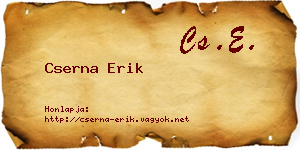 Cserna Erik névjegykártya